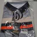 Men's Golf Polo Shirts Short Sleeve Dry Fit Performance Moisture Wicking Print Collared Golf Shirts for Men (X-Large, Silver Grey Pattern)