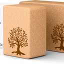 Cork Yoga Blocks 2 Pack Set, Natural Cork Soft Non-Slip Yoga Blocks, High Density & Eco Friendly Yoga Accessories for Women| Men, Ideal for Yoga, Pilates, Stretching and Toning