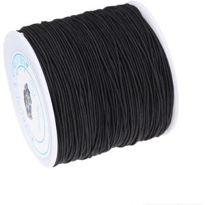 1mm Black Elastic Cord Beading Thread Stretch String for Bracelet Making