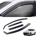 4 Pieces in-Channel Extra Durable Rain Guards Fit for 2024-2025 Hyundai Kona,Window Deflectors,Window Visors (Smoke Black)