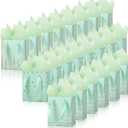 Tenare 24 Pcs Small Gift Bags Mini Metallic Paper Bags Bulk Tiny with Handles Tissue Paper for Jewelry Gift Wrap Mother's Father's Day Graduation Party Supply(4 x 2.8 x 4.5 Inch,Light Green)