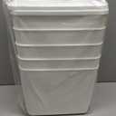 5 pack large plastic White storage bins with Lids, Toy Box Chest with HandleOrganizer Containers Baskets for Baby,NurseryShelvesPlayroom, BedroomOffice,Closethome (White, 5L)