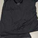 GYS Womens Pajama Sets, Short Sleeve Soft Sleepwear Tops and Shorts Pjs, Bamboo Viscose Loungewear (Small, V-neck Black)