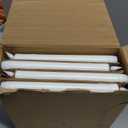 Homemory 48 Pcs Plastic Flameless Taper Candles with Remote Timer Dimmer, Taper Candles Battery Operated with Flickering Light, White Led Candlesticks for Wedding Party Holiday Decoration 9.6 Inches