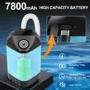 Portable Shower for Camping with 7800mAh Battery - 3 Spray Modes, IPX8 Waterproof & Strong Suction Shower Pump for Outdoor Hiking, Beach Travel, RV, Pet Bathing & Gardening