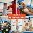 Happin 55 Trampoline for Kids with Safety Enclosure, Indoor & Outdoor Toddler Trampoline, Ultra Safe Design with Multi Activity Accessories, Perfect Toddler Gift for Boys & Girls Ages 18