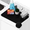 1 PACK SEIRI Washer and Dryer Topper, 26" x 18" Silicone Top Protector Mat for Slant Top Surface Cover and Top Load Washing Machine Laundry Room Non-Slip Waterproof Dryer Cover Medium (Black)