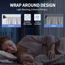 ZYRW Black Curtain Rod, Room Darkening Rods for Windows 28 to 48 Inches(2.3-4Ft), Wrap Around Curtain Rods, Heavy Duty Blackout Drapery, Modern Decorative Window Treatment Rod, Matte Black