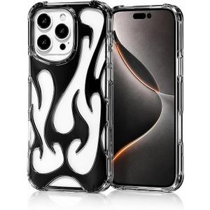 Fashion Flame Bumper Case for iPhone 11 [3D Luxury Electroplate Glittery] [Hollow Heat Dissipation Design] Slim Fit Shockproof Protective Soft Cover -Black
