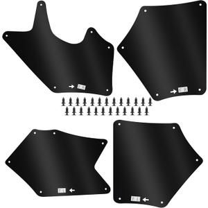 HECASA Front Splash Guards Fender Liner Shields w/Clips Compatible with 2007-2022 Toyota Tundra Sequoia Replace for 53737-0C030 53736-0C030 53739-0C020 Apron Seal Mud Flaps Mudflaps Mudguards 4Pcs