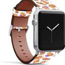 Mingdao Compatible with Apple Watch Series 10 9 8 7 6 5 4 3 2 1 SE, 38mm 40mm 41mm 42mm Patterned PU Leather Band Replacement Strap, Capybara MD3125
