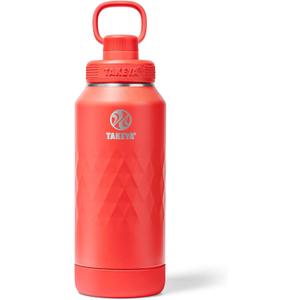 Takeya Sport 32 oz Triple-Insulated Stainless Steel Water Bottle, Spout Lid  Leakproof, Sweatproof, BPA-Free, Keeps Drinks Cold 36 Hrs, Hot 14 Hrs  Crimson