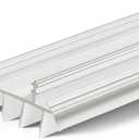 Pushglossy 1 Pcs Replacement Door Bottom with Vinyl Fins 36" Long 1 3/4" Wide Threshold Seal Bottom of Door Weatherstrip Kerf Weather Stripping for 7/8" Between Barbs (White)