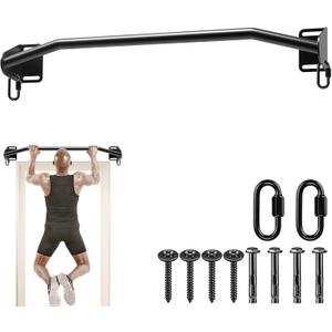 Kipika Heavy Duty Wall Mounted Doorway Pull Up Bar, Multifunctional Chin Up Bar, Portable Fitness Door Bar, Body Workout Home Gym System