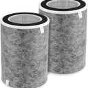 HP201 Air Purifier MAX Filter Compatible with Shark HP200 Series, HP201, HP202, HP302 & HC502 Air Purifier MAX, Part #HE2FKBAS, HE2FKBASMB, HE2FKPET, HE2FKPRO(2-Pack)