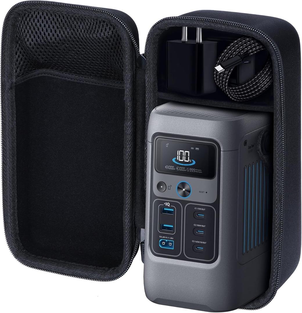 Storage Case Compatible with Anker SOLIX C200 DC Power Bank Station 60,000mAh 192Wh Portable Power Station 200W Solar Generator