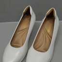 DREAM PAIRS Women's Chunky Closed Toe Low Block Heels Work Pumps Comfortable Round Toe Dress Wedding Shoes (9, White)