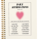 JWVK Daily Affirmations Preppy Pink Aura Heart Notebook,Trendy Positive Affirmations Inspirational Notebook Journal for Teen Girl Work Office School Student Teacher,Hardcover Spiral Notebook 5.5x8.3 and YUNISS Christmas Gifts 18 Colors Acrylic Paint