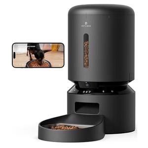 PETLIBRO Automatic Cat Feeder with Camera, 1080P HD Video with Night Vision, 5G WiFi Pet Feeder with 2-Way Audio, Low Food & Blockage Sensor, Motion & Sound Alerts for Cat & Dog Single Tray