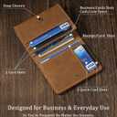Vintage Full Grain Leather Business Card Holder for Men