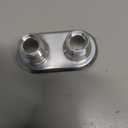 A/C Bulkhead,2-Port Billet Aluminum Heater Bulkhead Connector Hot Rod(Silver)