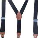 GSHLLO Boys Adjustable Suspenders Y Shape Strong Clips Suspenders Children Fashion Elastic Braces Kids Trousers Braces Black