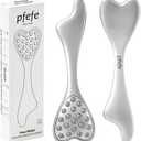 pfefe Stainless Steel Gua Sha & Face Roller, 3-in-1 Dolphin Facial Roller for Esthetician Supplies Women Gift, Skin Care Tool for Puffiness, Wrinkles, Dark Circles (1 Pc)