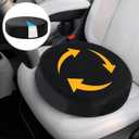 BALAPET 360 Degree Memory Foam Rotating Seat Cushion,Swivel Seat Cushion for Car, 3IN Thick Car Seat Pad for Elderly Assistance(13.5x13.5x3IN)