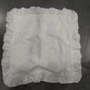 KKJIAF Ruffle Pillow Cases 24x24 Inches, White Square Ruffled Pillow Covers Set of 2, Microfiber Wrinkle Resistant Pillow Shams with Envelope Closure for Sofa Bed Living Room