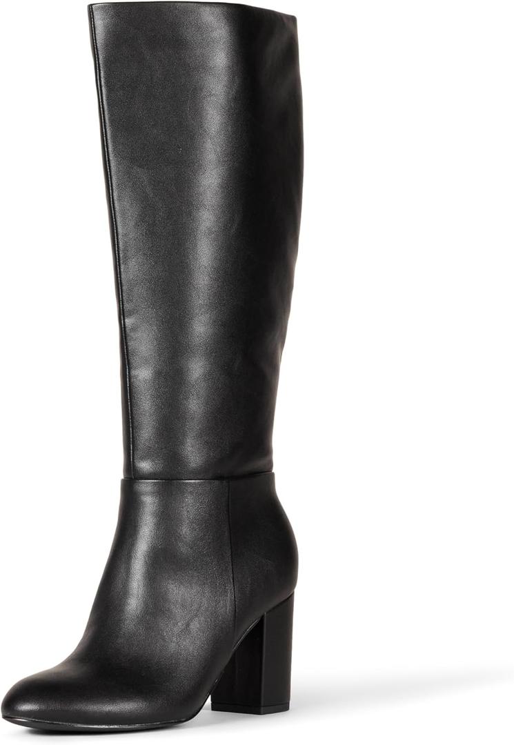 Amazon Essentials Women's Tall Boots with Chunky Block Heel, 10W