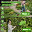 Electric Weed Wacker Cordless,21V Weed Eater Battery Powered,No String Trimmer Battery Operated Lawn Trimmer,3 In 1 Grass Trimmer/Brush Cutter/Lawn Edger,Lightweight Wheel Weed Trimmer for Garden Yard
