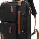 MOLNIA 3 in 1 Laptop Bag for Men, 17.3 Inch Work Bags for Men, Laptop Backpack, Briefcases, Messenger Bag, Computer Bags for Laptops for Men Women, Black