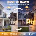 Outdoor Wall Lights with Dusk to Dawn, Exterior Wall Lanterns Lighting Fixtures Porch Sconces Bronze Wall Mount Outdoor Lights with Photocell for Patio Yard Front Porch Garage, 2-Pack