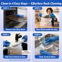 Oven Rack Cleaning Bags, Heavy Duty No Scrub Reusable Leakproof PE Soaking Bags, No Mess, For Grill Grates & BBQ Grills, 50 x 70 cm (19.6 x 27.5 in), 10-Pack, Cleaner Not Included