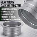 Moxweyeni 4 Pack 4 Inch Duct Connector Flange Galvanized Metal Straight Pipe Exhaust Hose Flange for HVAC Heating Cooling Ventilation System Wall Ceiling Mount