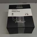 Geesta Premium Crystal Glass-Top Stovetop Espresso Moka Pot - 4/6/ 9 Cups - Stainless Steel Coffee Maker- 240ml/8.5oz/6 cup (espresso cup=40ml)