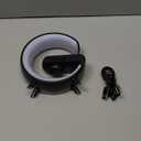 2026 New Smart Mini Table Lamp with Wireless Charger, Bluetooth Speaker Alarm Clock, Night Light for Bedroom Office Desk, Gifts for Kids Teens ChirstmasBlack