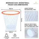 12PCS Basketball Wastebaskets, Basketball Trash Can for Basketball Party,4.5 Gallon Basketball Garbage Can with Removable Hoop, Basketball-themed gift, NBA fans Gift, Durable Sports Decor,Garbage Bin
