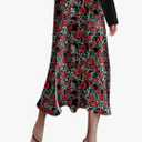 Zeagoo Skirts for Women High Waist Skirt Elegant Midi Skirt Satin, M