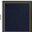 Vienrose Photo Album Self Adhesive Leather Cover D Ring Binder Vintage Printed Photo Book fits 4x6 5x7 Memory Book with Blank Sticky Pages for Travel Wedding 50 Sheets / 100 Pages, Navy Blue