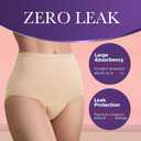Womens Incontinence Underwear Maximum Absorbency 5.6 oz Leak Proof Panties Washable Postpartum Bladder Control High Waisted Briefs 1 Pack (Beige, M)