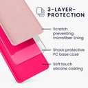 kwmobile Case Compatible with Google Pixel 7 Case - TPU Silicone Phone Cover with Soft Finish - Neon Pink