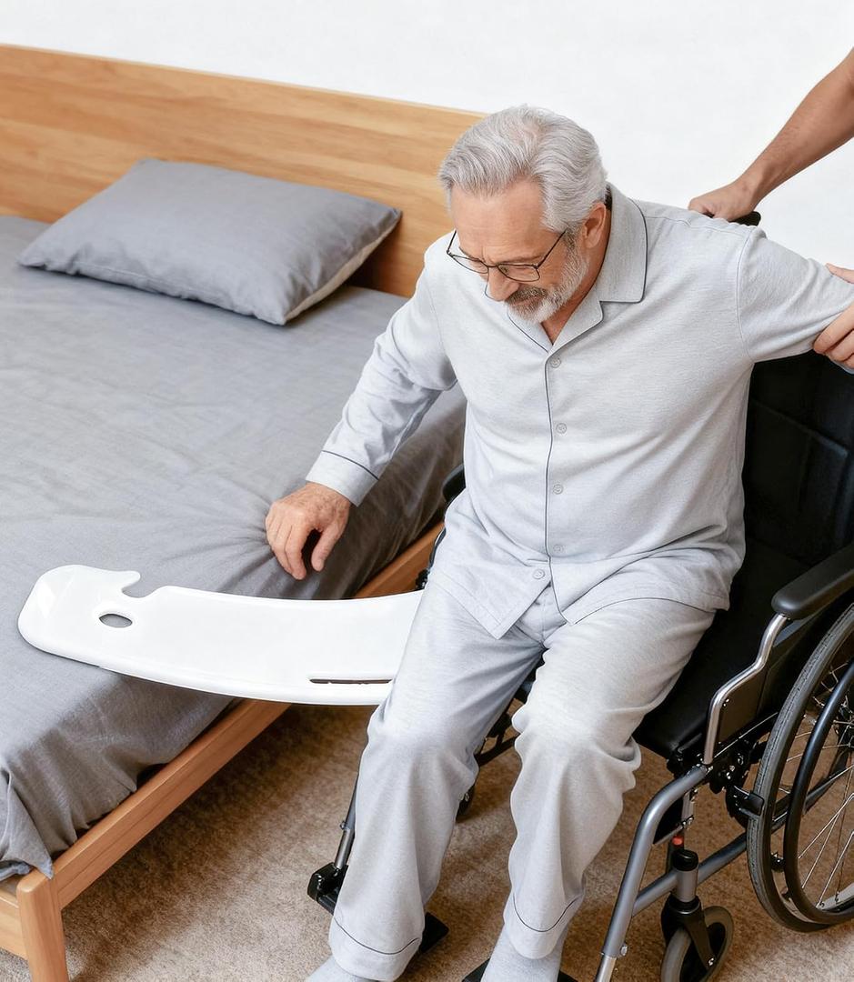 VOCIC Slide Transfer Board, Slide Assist Device for Transferring or Seniors from Wheelchair to Bed, Slide Board with Handle, Weight Capacity 440 lbs, AY07