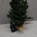 Pre-Lit Artificial Mini Christmas Tree,20 inch Small Pine Xmas Tree with 40 LED Lights,70 Branch Tips,Battery Operated Tabletop Christmas Tree Burlap Base-(50cm)