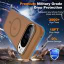 Compatible with Google Pixel 10 Case & Google Pixel 10 Pro Case with Magnetic [Compatible with Mag-Safe] Slim Translucent Matte Phone Cases with Anti-Fingerprint Tech, Brown