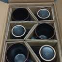 famiware Venus Coffee Mugs for 6, 14 oz Mug Set, Dringking Cup with Handle for Coffee, Tea, Cocoa, Milk, Matte Black