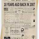 Pack of 2 WowBefun Vintage | Happy 18th Birthday Card | 18th Birthday Gifts Decorations for Girls and Boys | 18 Year Old | 13th Birthday | Back In 2007