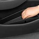 4 x BASENOR 2026 Tesla Model Y Juniper Door Side Storage Box, (Emergency Button Safety) Door Side Pocket Organizer Tray, Waterproof TPE Front & Rear Slot Pocket Liners for 2025 2026 Model Y Juniper