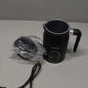 Milk Frother and Steamer 4 in 1, Milk Steamer with Auto Temperature Control, Warm & Cold Foam Maker, Hot Chocolate Maker, Frother for Coffee, Latte, Cappuccino, Black