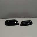 Driver and Passenger Side Mirror Cover Glossy Black, 11x5 inches and, 10x4 inches